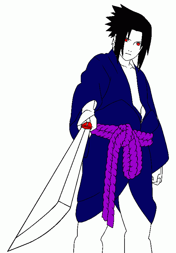 sasuke para colorir e imprimir