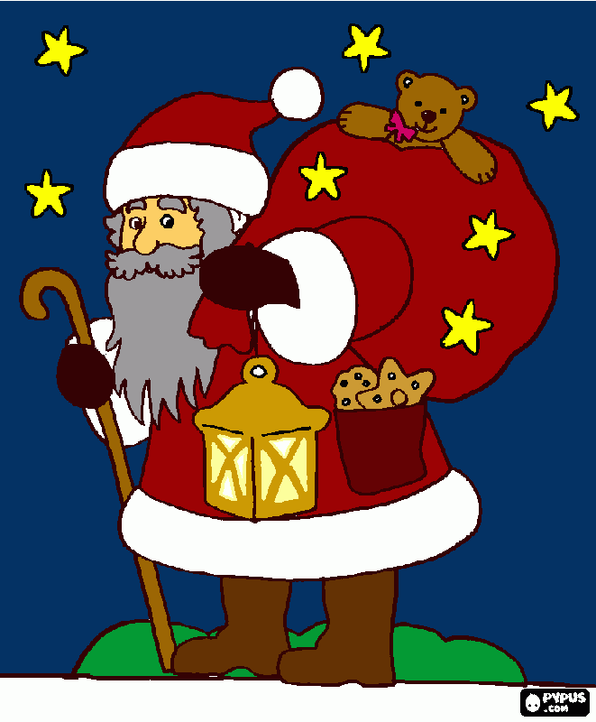 Seco Papai Noel para colorir e imprimir