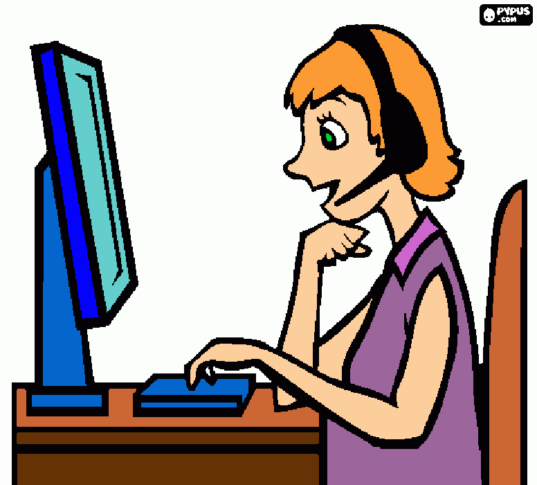 secretaria para colorir e imprimir