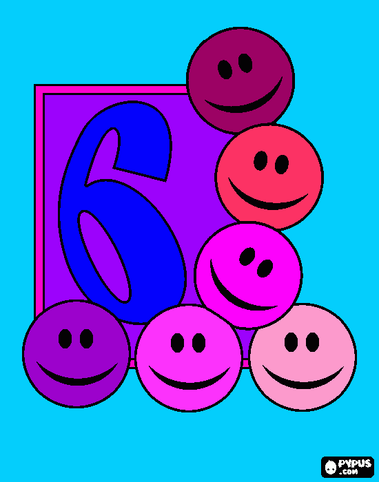 seis  e  as  bolinhas para colorir e imprimir