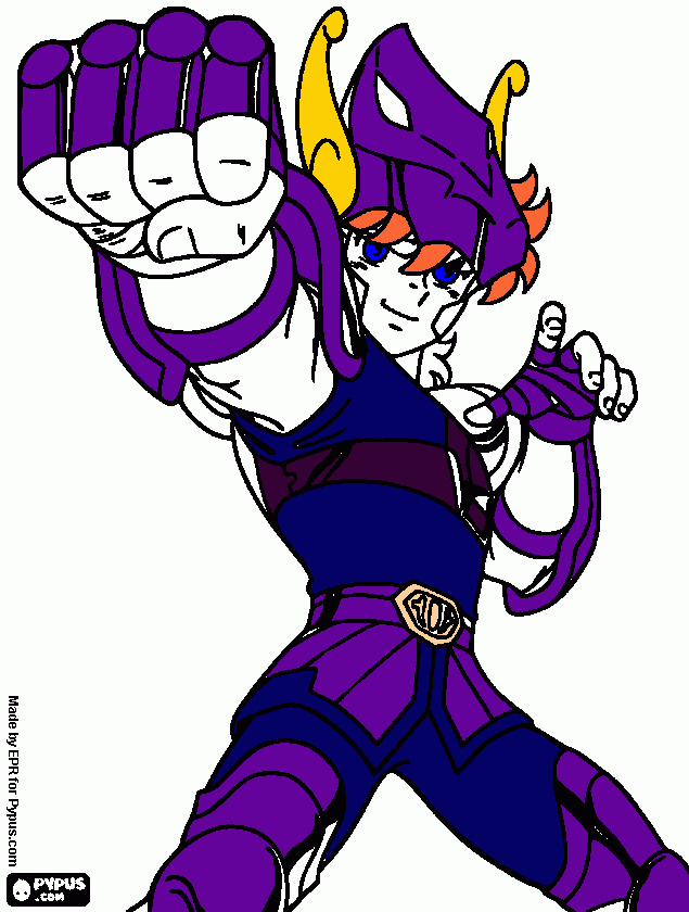 seiya pegasus sqaga d ehades para colorir e imprimir