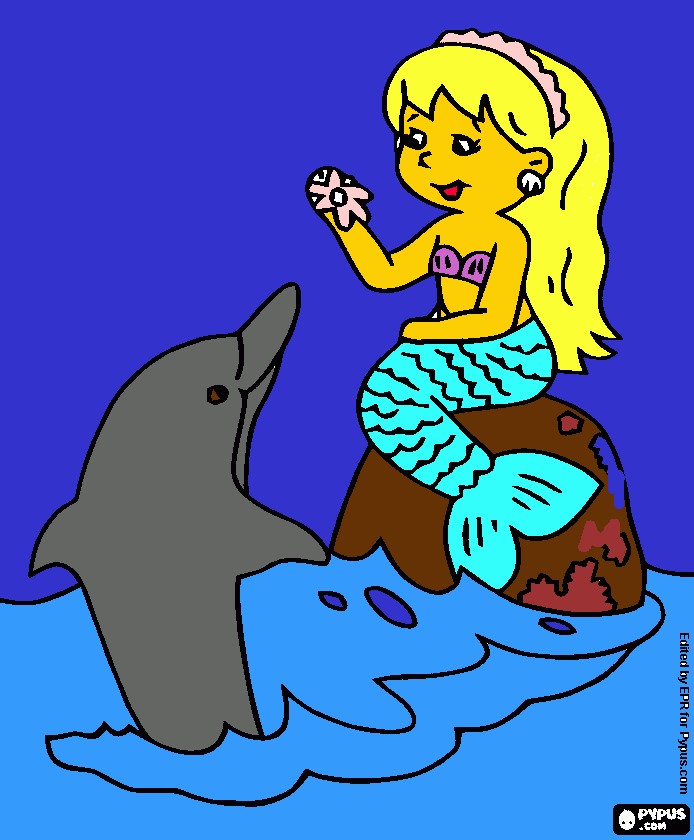 sereia para colorir e imprimir