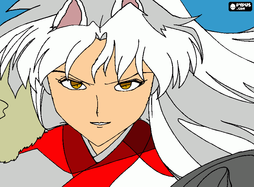 Sesshoumaru Hanyou/Meio-Youkai para colorir e imprimir
