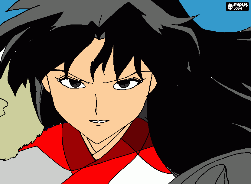 Sesshoumaru humano para colorir e imprimir