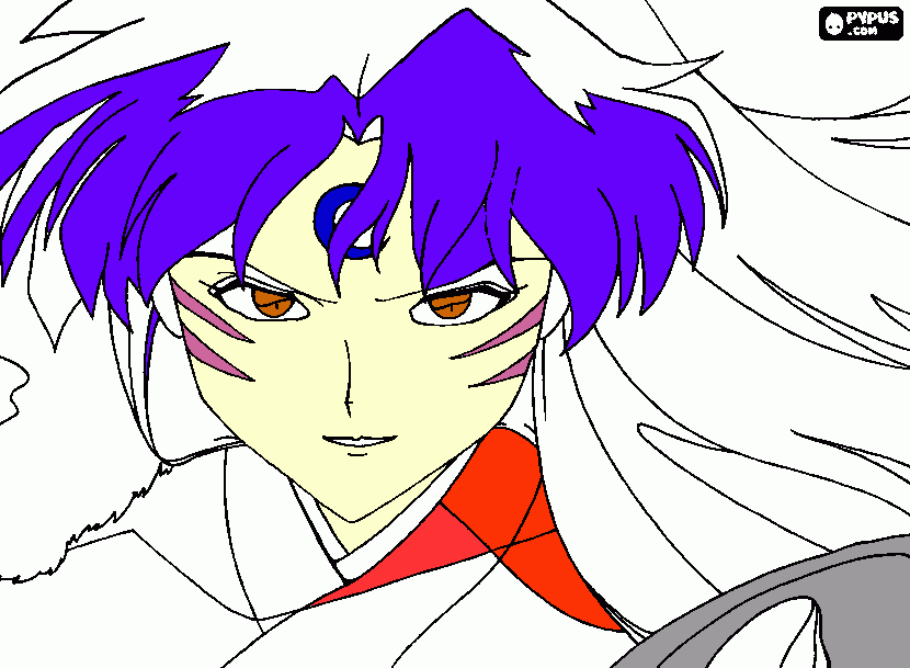 sesshoumaru para colorir e imprimir