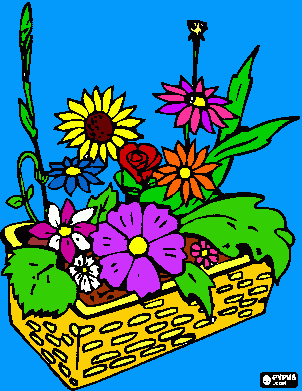 sesto de flores para colorir e imprimir