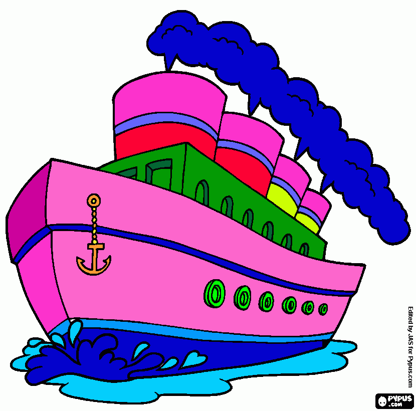 Seu navio. para colorir e imprimir