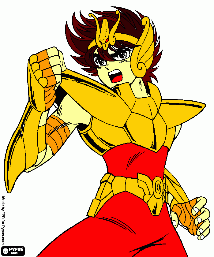 seya  de ouro para colorir e imprimir