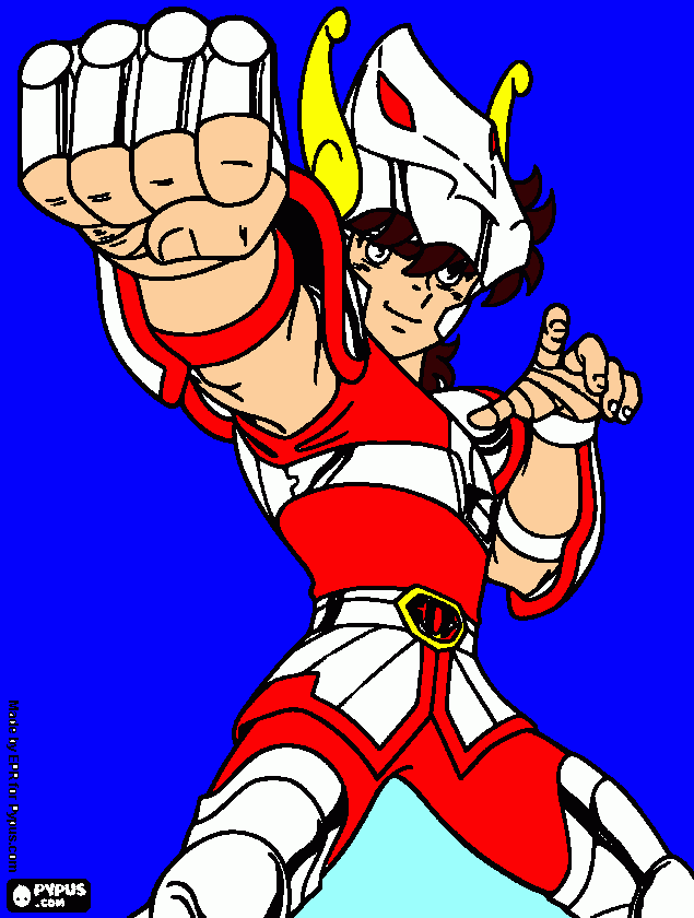 seya  de  pegaso para colorir e imprimir