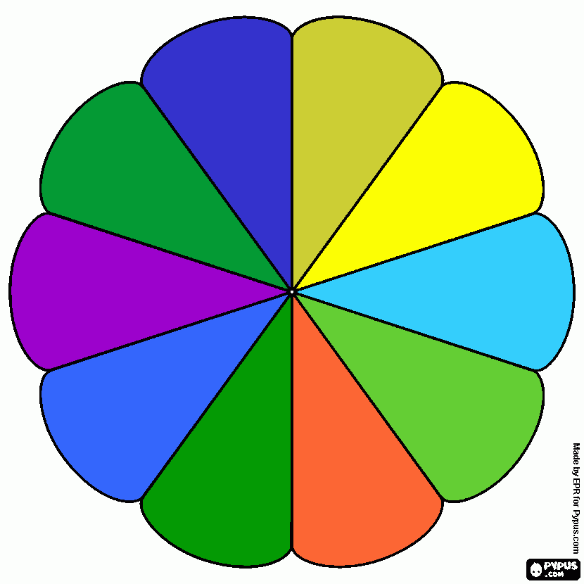 seçao em forma de cunha para colorir e imprimir