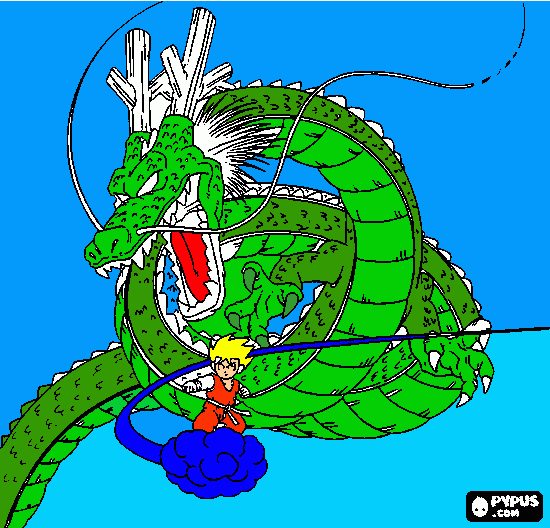 sheilong e goku para colorir e imprimir