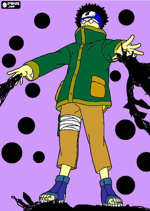 shino aburame para colorir e imprimir