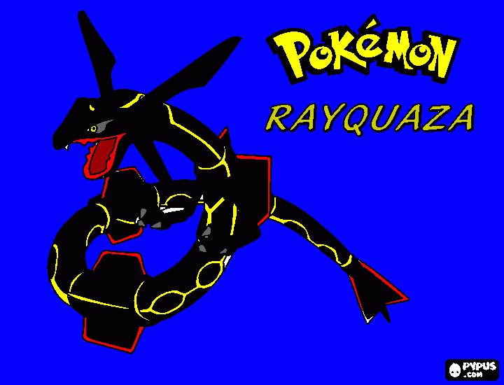 Shiny Rayquaza para colorir e imprimir
