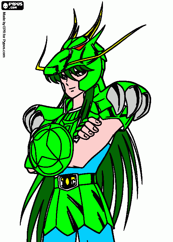 shiryu para colorir e imprimir