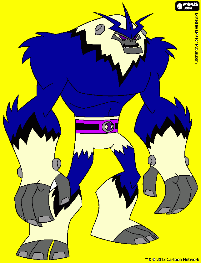 shocksquatch negativo para colorir e imprimir