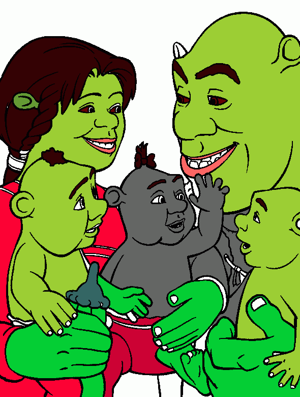 shrek eu desenhei no computador para colorir e imprimir