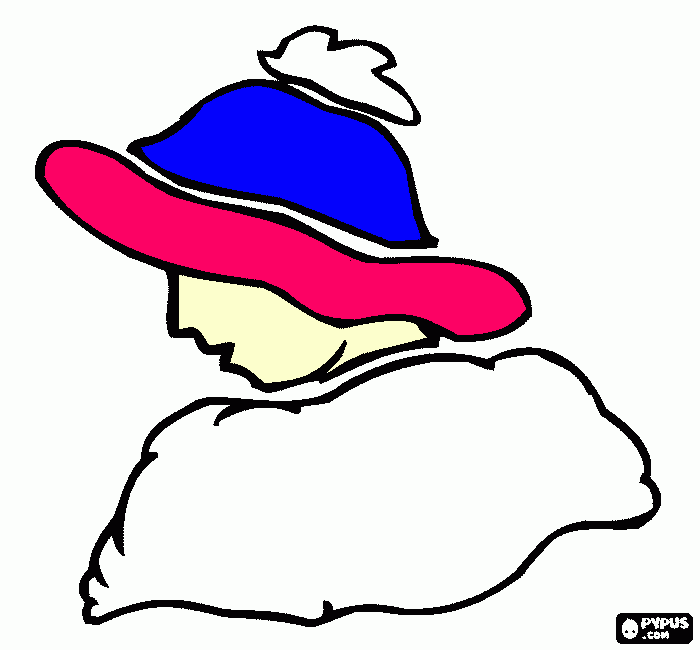 silhueta de mulher com chapéu para colorir e imprimir