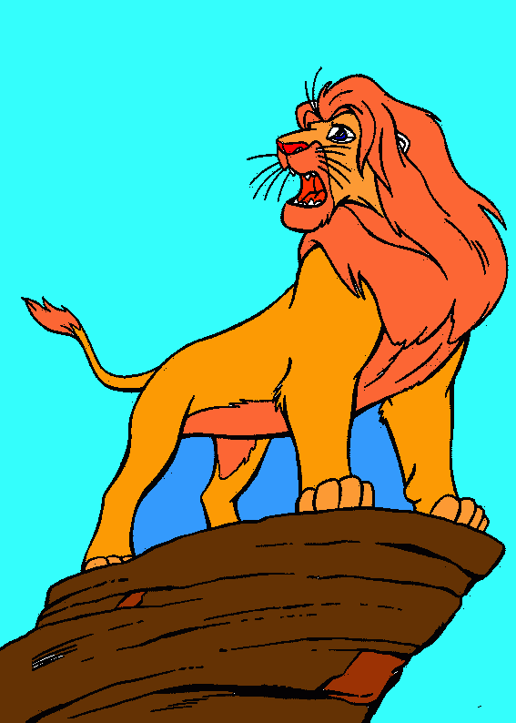 simba e mufasa para colorir e imprimir
