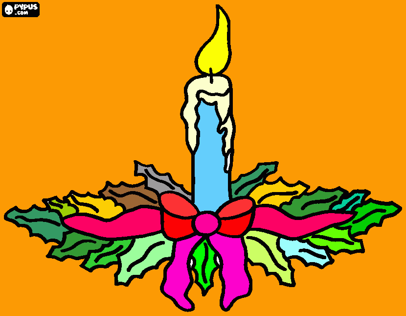 Simbolo Da Páscoa: Vela para colorir e imprimir