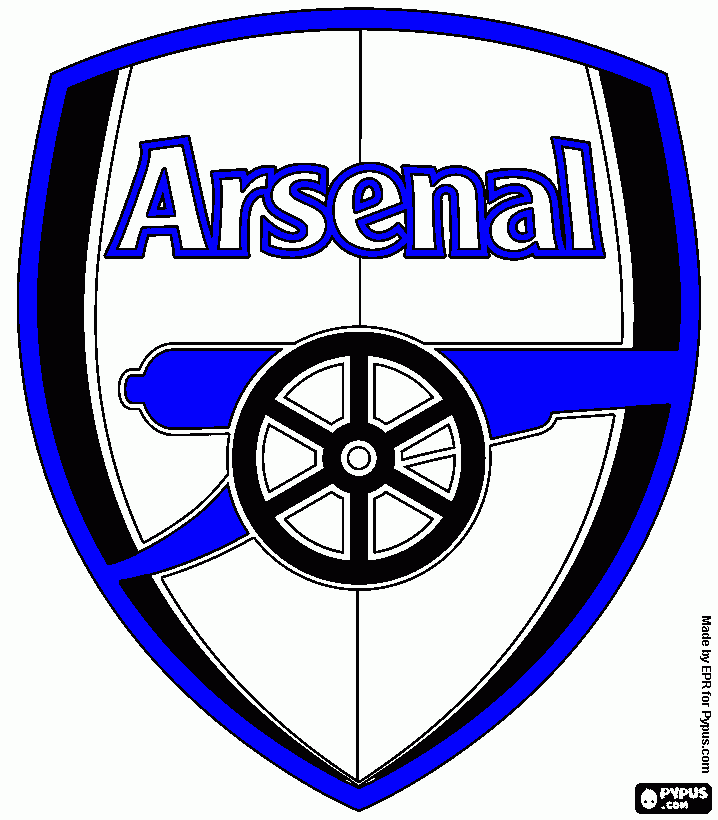 simbolo do arsenal para colorir e imprimir