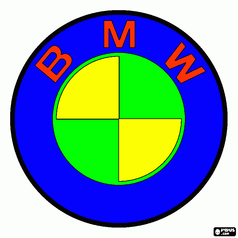 simbolo do BMW  para colorir e imprimir