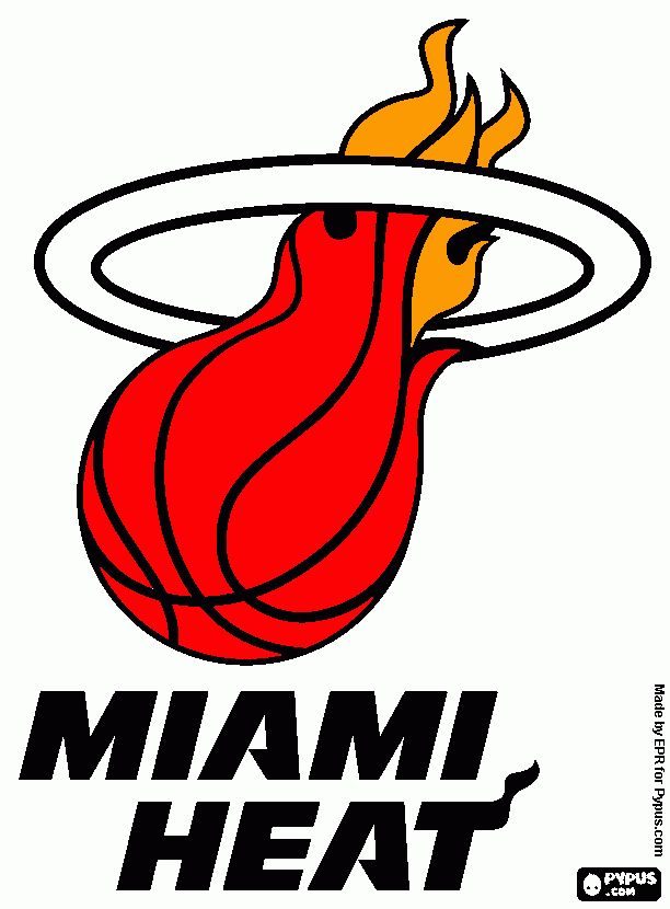 Simbolo do Miami Heat para colorir e imprimir
