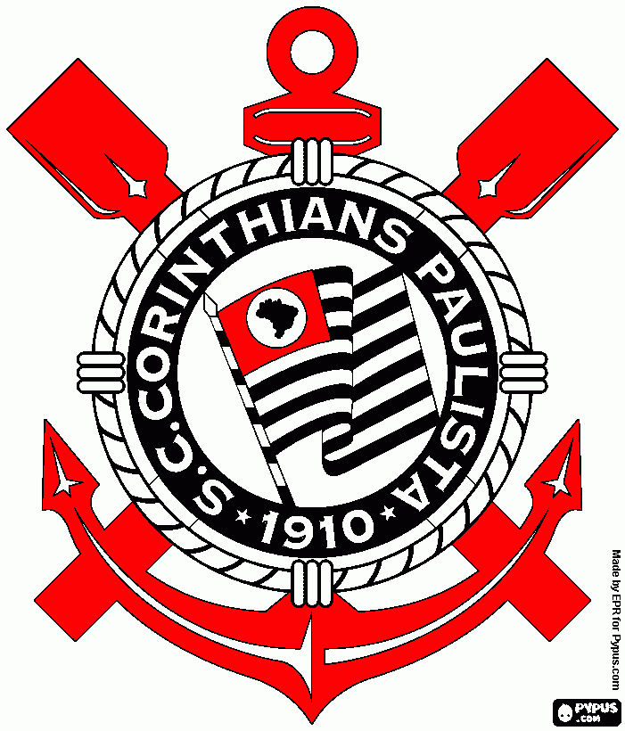 simbolo do Timão para colorir e imprimir