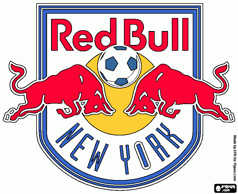 simbolo dos red bull new york para colorir e imprimir