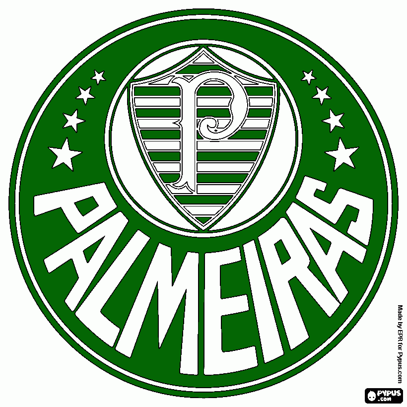 simbolo palmeiras 2013 para colorir e imprimir