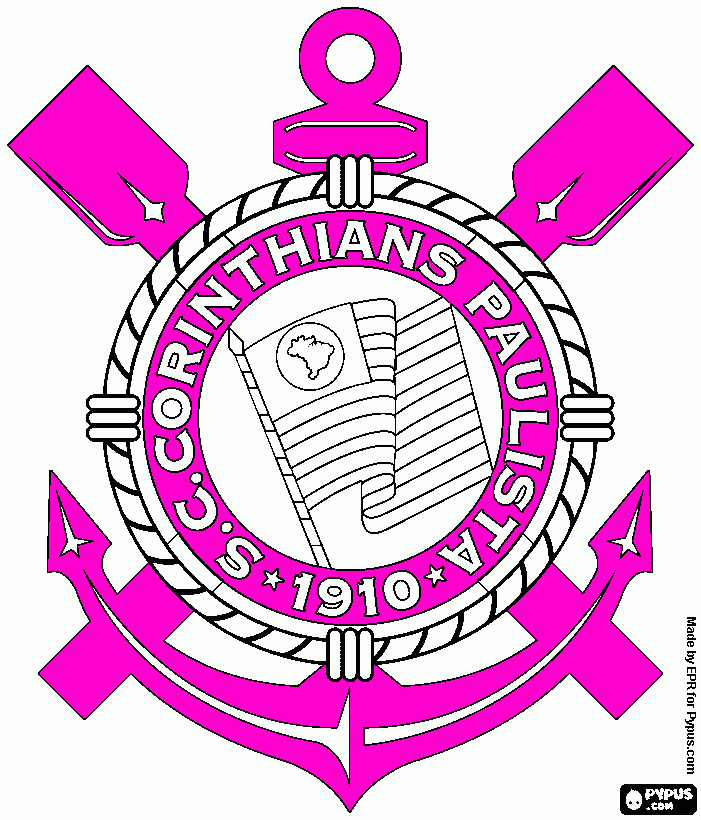 Simbolo  torcida gaivotas da fiel para colorir e imprimir