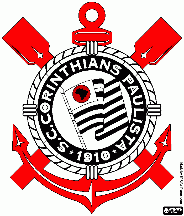 simpolo do corinthians para colorir e imprimir