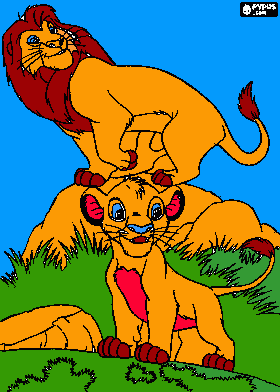 sinba para colorir e imprimir