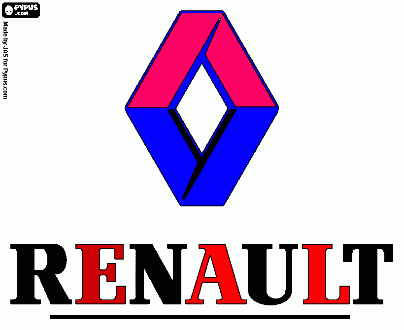 sinbolo da RENAULT para colorir e imprimir