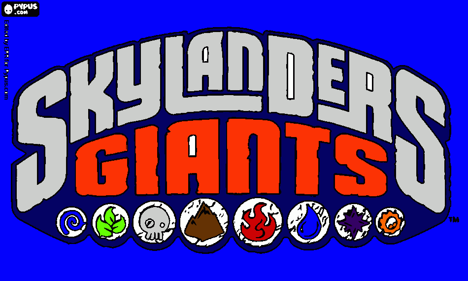 sinbolo do SkylanderS Giants para colorir e imprimir