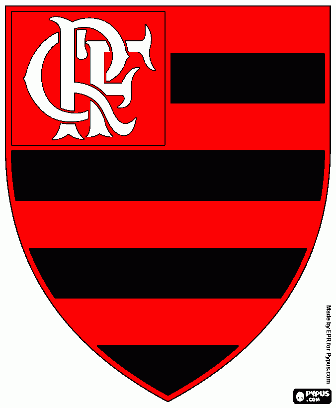 sinbulo do flamengo para colorir e imprimir