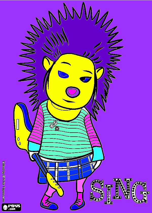 SING para colorir e imprimir