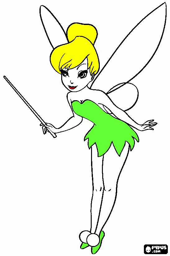 sininho   varinha  magica para colorir e imprimir