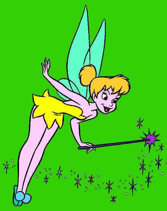 sininho e a varinha magica para colorir e imprimir