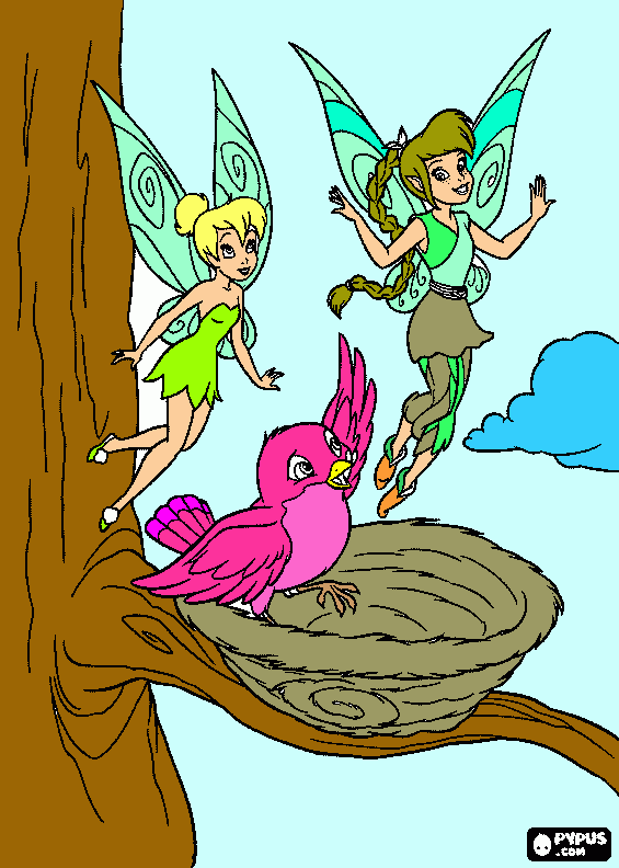 sininho e camili para colorir e imprimir