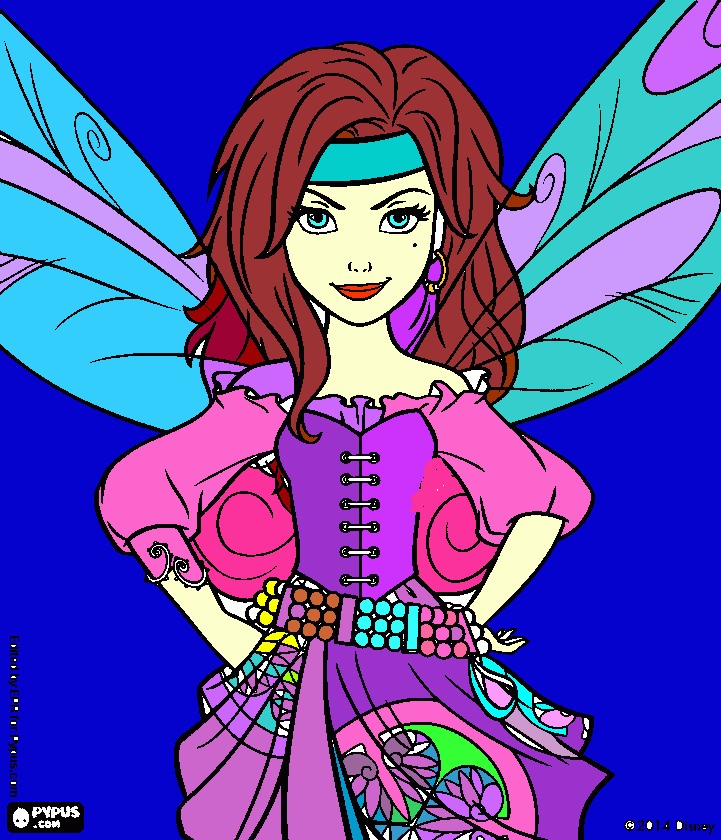 sininho fadas e piratas- Zarina para colorir e imprimir