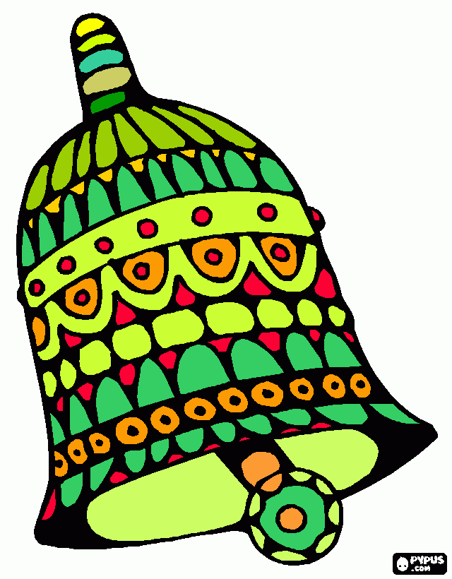 Sino colorido mosaico para colorir e imprimir