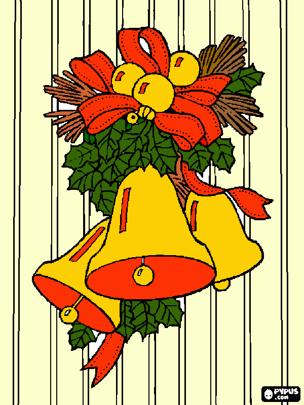 sino colorido para colorir e imprimir