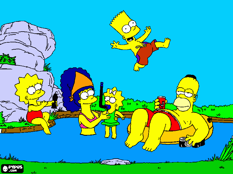 sipsons para colorir e imprimir