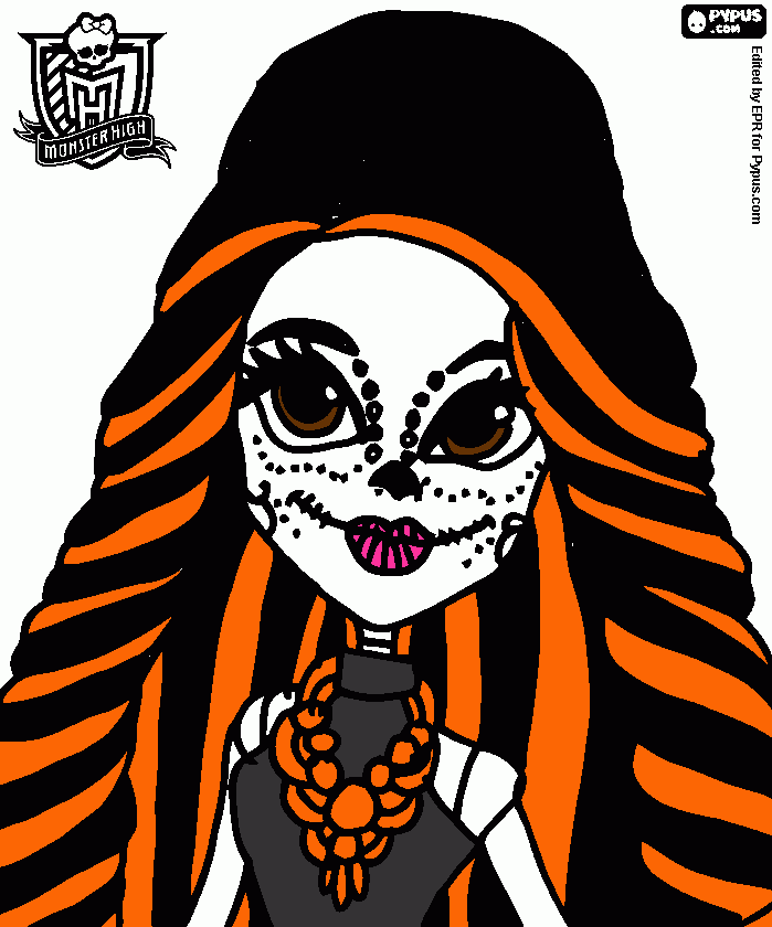 skelita calaveras para colorir e imprimir