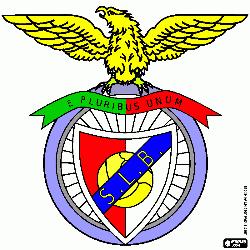 S.L.Benfica para colorir e imprimir
