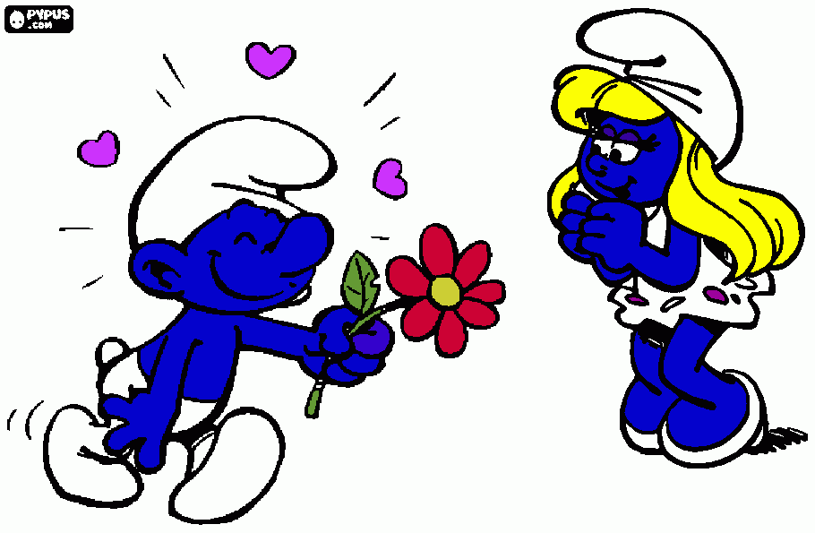 smorfs para colorir e imprimir