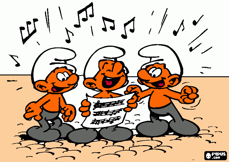 smurf alcateia para colorir e imprimir