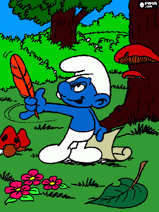 Smurf Natal para colorir e imprimir