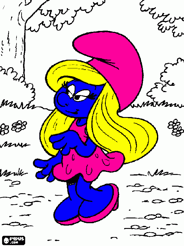 smurfette(penelope charmosa) para colorir e imprimir