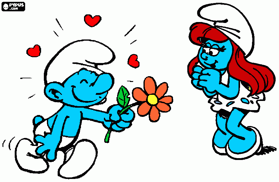 smurfette ruiva para colorir e imprimir